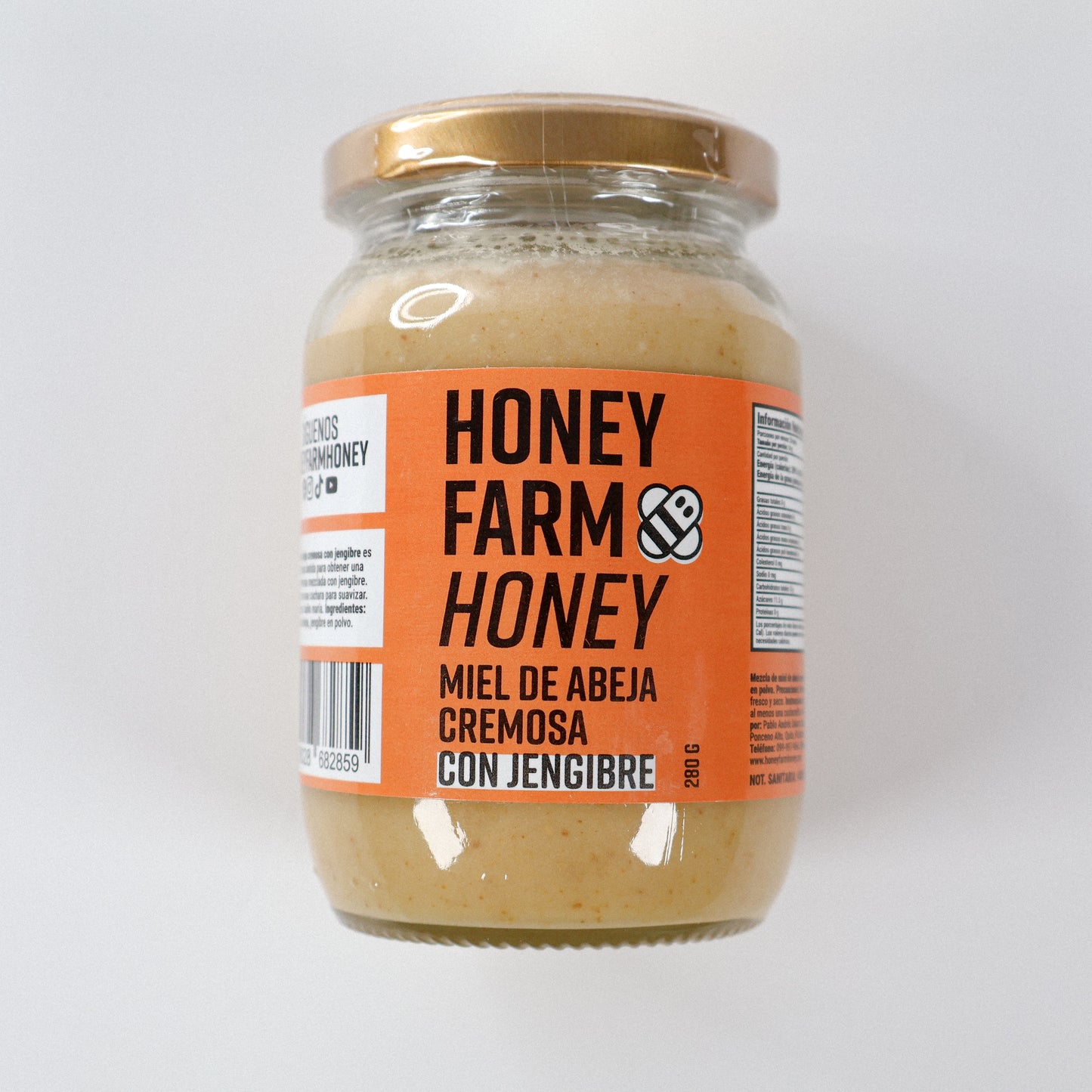Miel de Abeja Cremosa con Jengibre 280 g